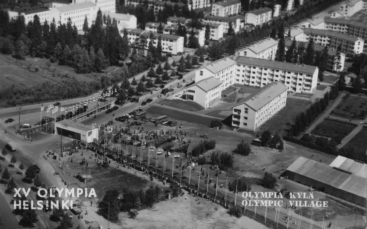 Olympia kylä Helsingin 1952 Olympialaisten aikaan Koskelantiellä